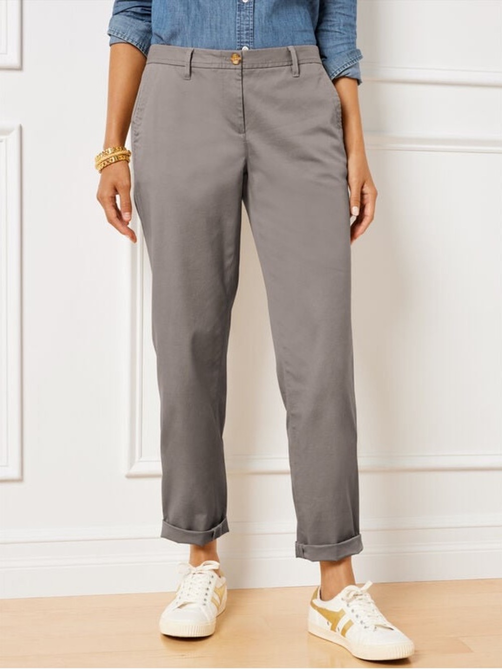 Talbots Relaxed Chino Supersoft Ankle Pants - Size 6 NWT